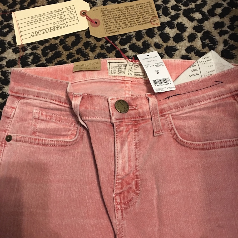 Current Elliott The Stiletto cropped skinny jeans